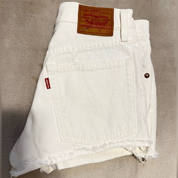 Levi's Pants - White Levi's Shorts 501